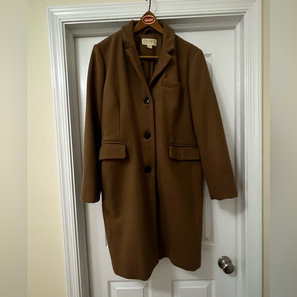Michael KORS Single Breasted Wool Blend Coat - Picture 4 of 6